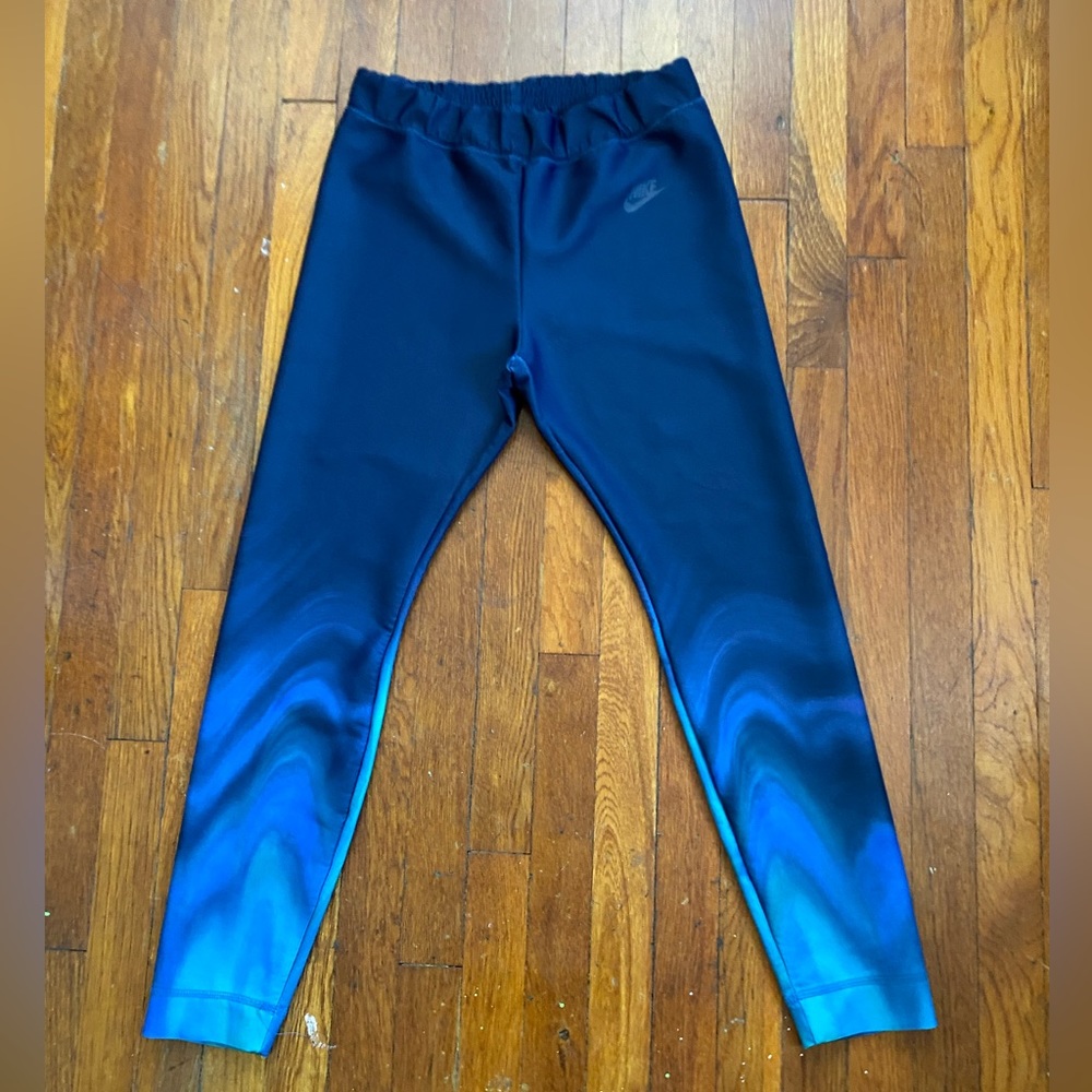 Nike Sportswear Printed Leggings Blue Womens medium